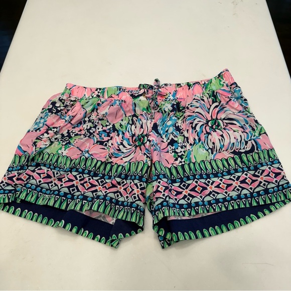 Lilly Pulitzer Katia 5” Short High Tide Navy Tall Order Engineered Sz XS - Picture 3 of 11
